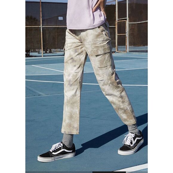 Pacsun Kids Elastic Waist Cargo Pants Cloud Print Size 8 - Picture 8 of 8